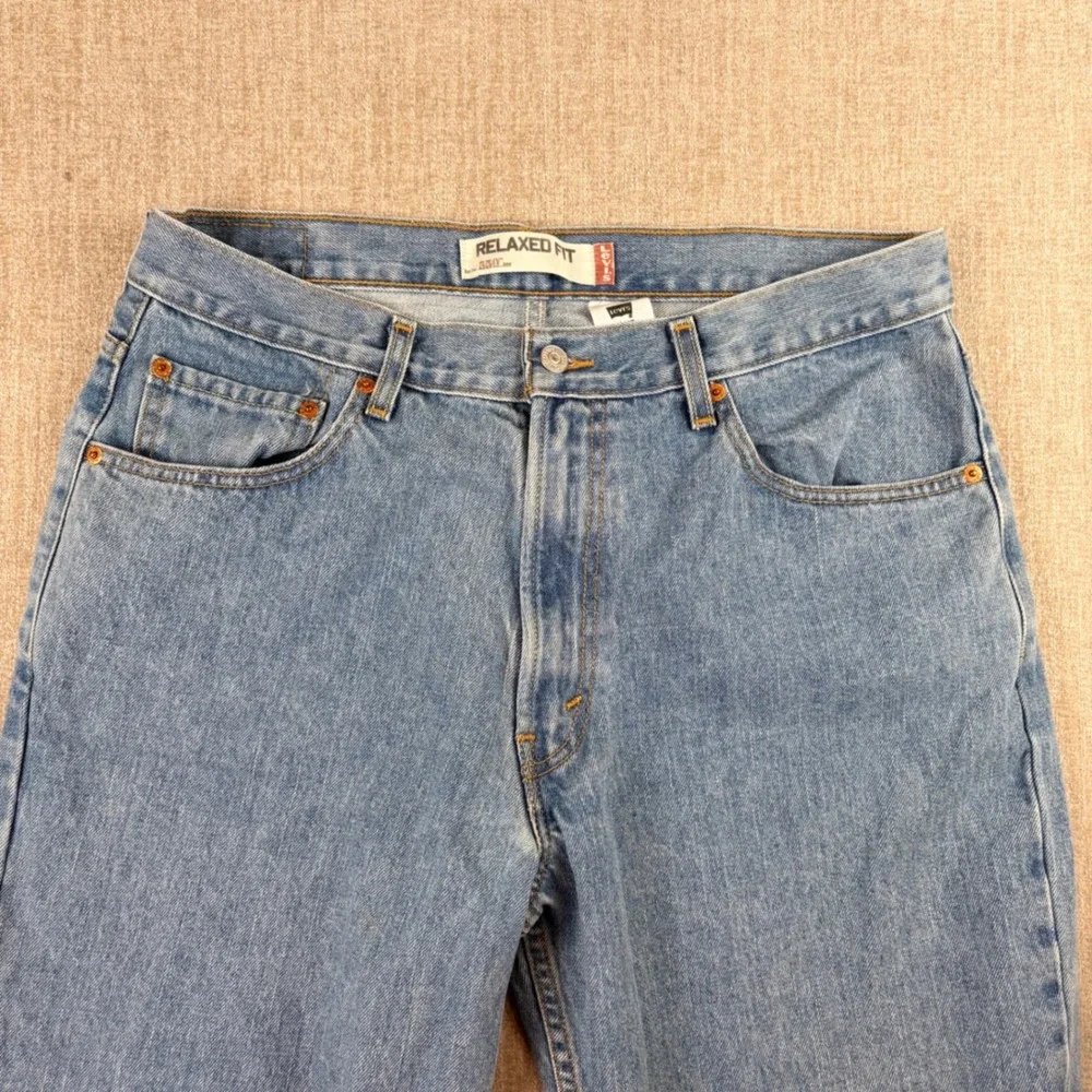 Vintage 02/06 Levis 550 Relaxed Fit Tapered Leg Blue Denim Jeans Mens 36x30 Y2K